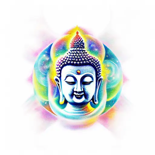 Buddha Floating In The Cosmos