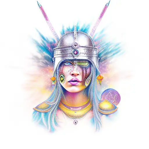Warrior Girl Who Is Having A Spiritual Enlightenment