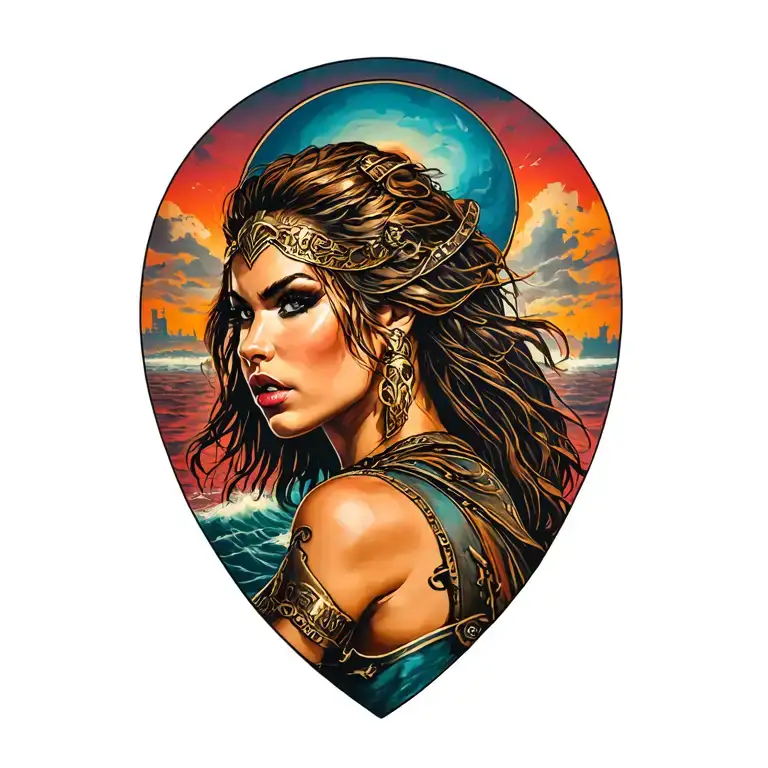 Spartin Lady At War Ship