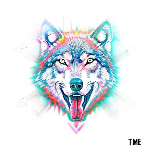 Time Travel Clock With Howling Wolf
