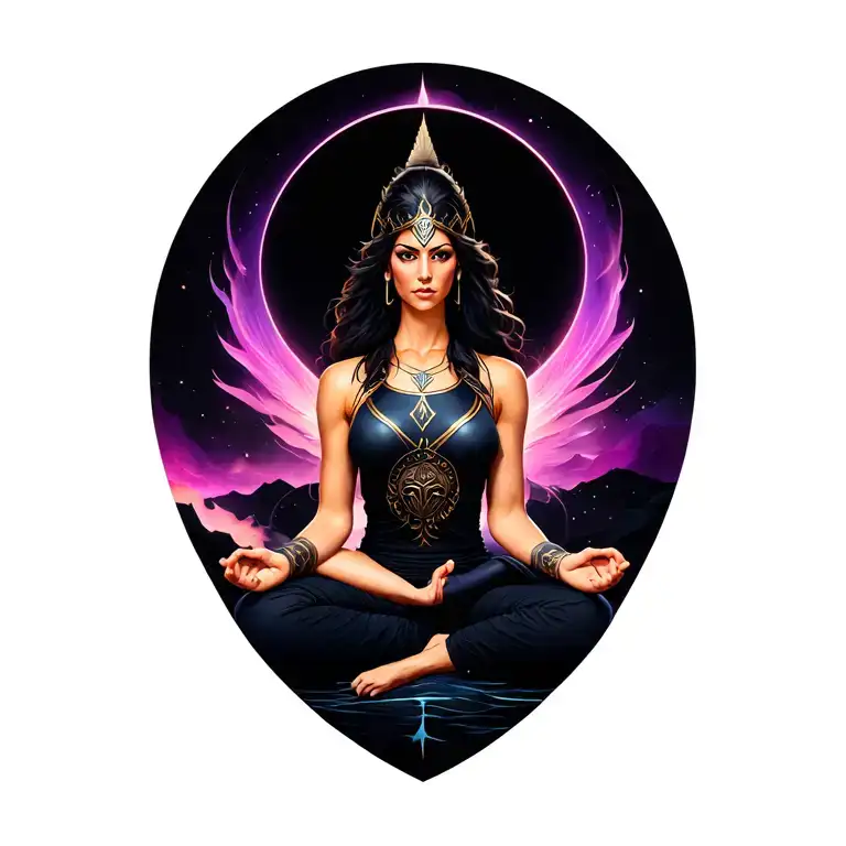 Lady Spartin Warrior Meditating