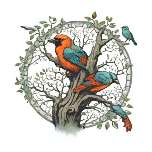 Birds Tree Of Life Forest