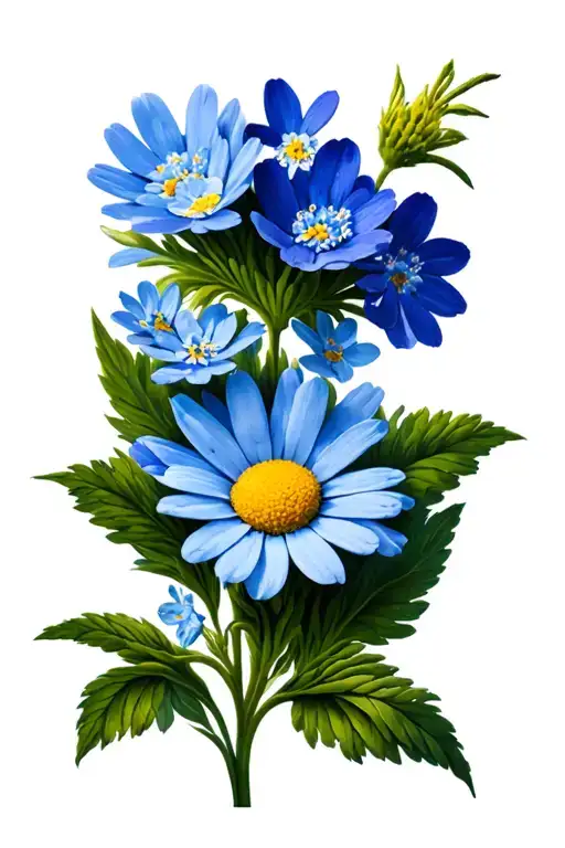 Daisy And Forget-me-not
