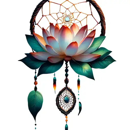 Dream Catcher Lotus Flower Blooming