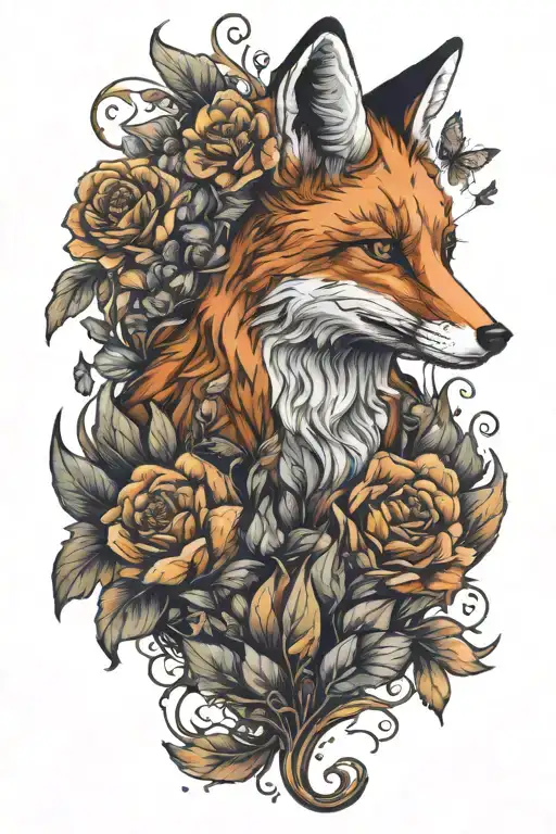 Fox And Flowers