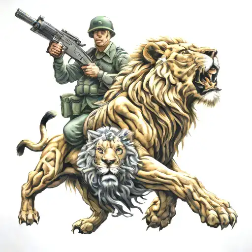 Soldier And Lion