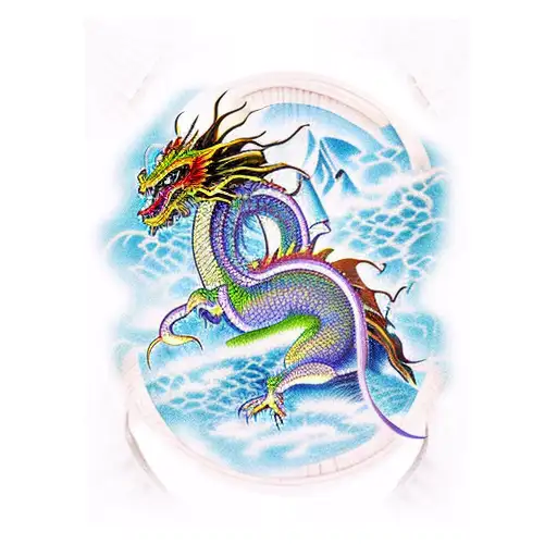A Mystical Japanese Dragon Emerging From The Pages Of An Ancient Livro