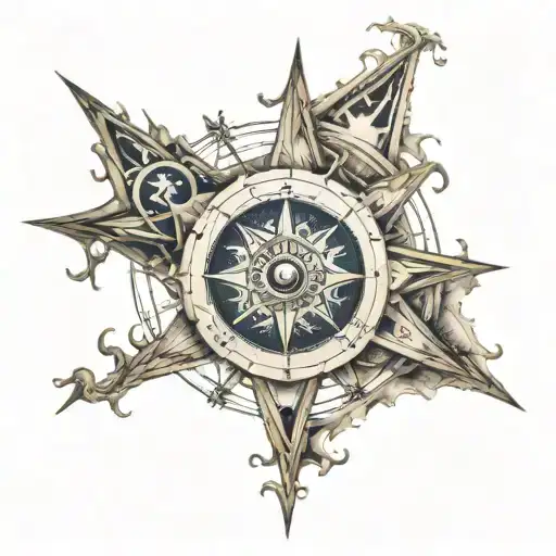 Horror Themed Compass Rose