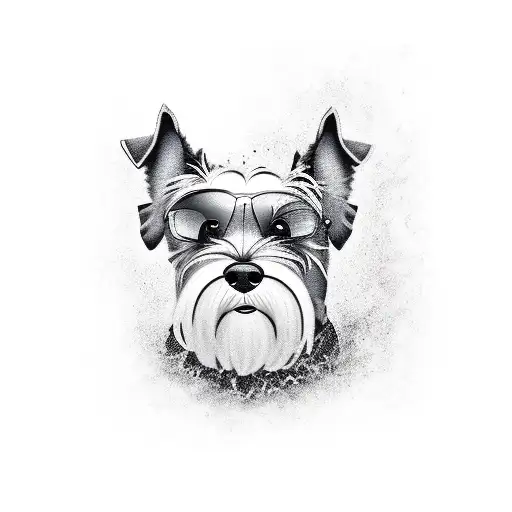Schnauzer Mini Black And White