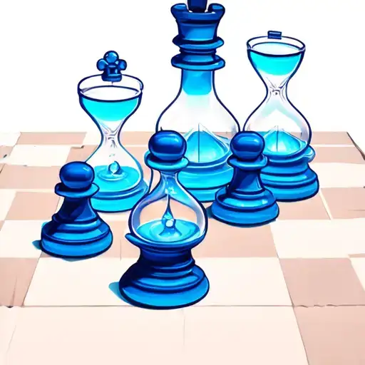 Chess Board Made Out Of Hourglasses