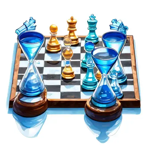 Chess Board Made Out Of Hourglasses