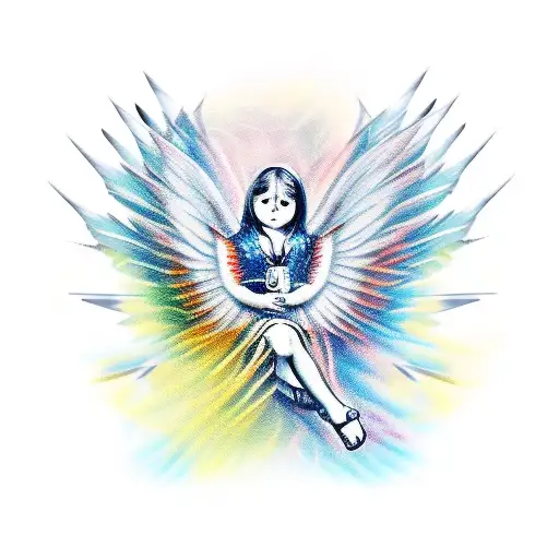 Angel With Wings Made Of Blades