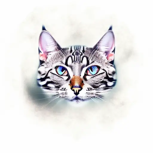 Gray Bengal Cat With Lutcha Libre Mask Standing On 2 Feets