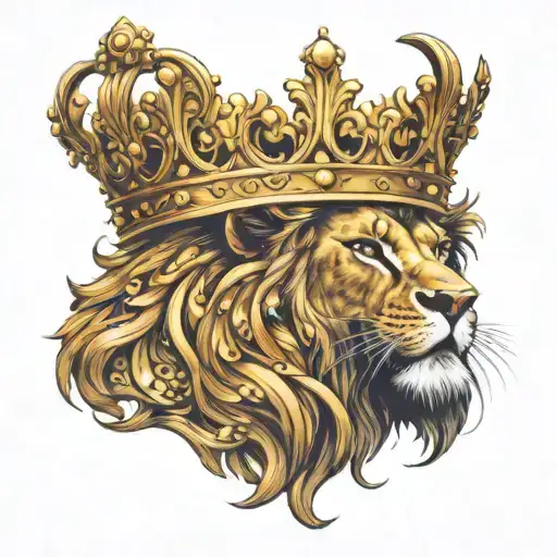 Lion Wearing A Crown