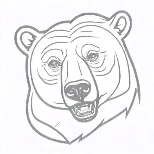 Bear Head Mouth Open