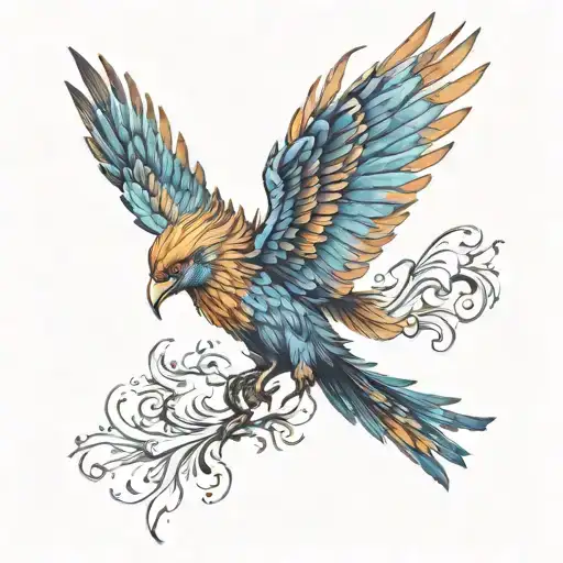 Phoenix Bird Taking Off