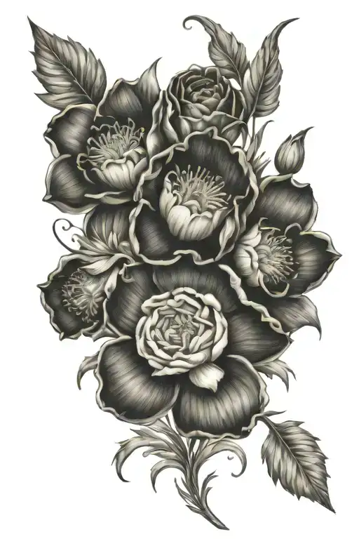 Rose Poppy Daffodil Bouquet