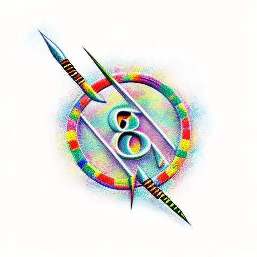 Number 6 Made From An Arrow