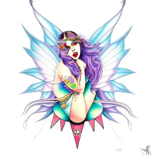 Fairy With The Symbol Of The Triple Moon