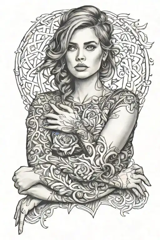 A Girl With Her Arms Crossed Is A Symbol Of Hope And Faith