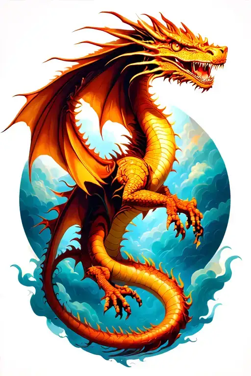 Mystical Dragon Flying
