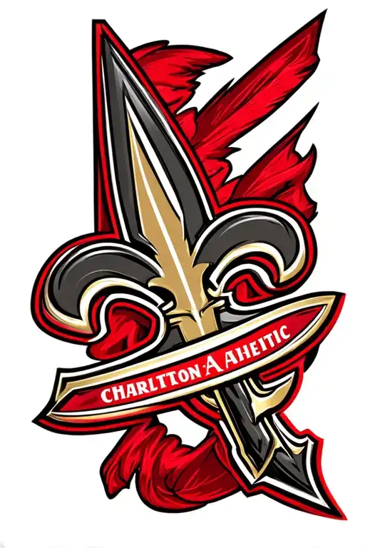 New Orleans Saints Logo With Charlton Athletic Dagger