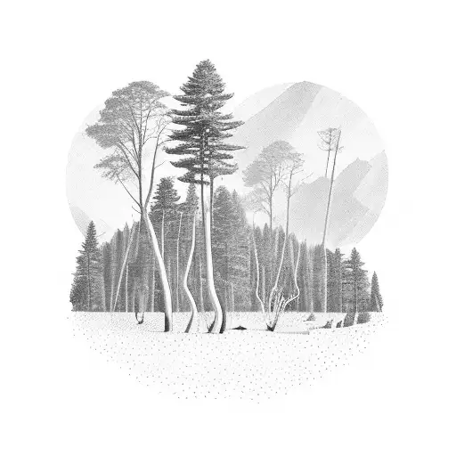 Landscape With Forest And The Beach