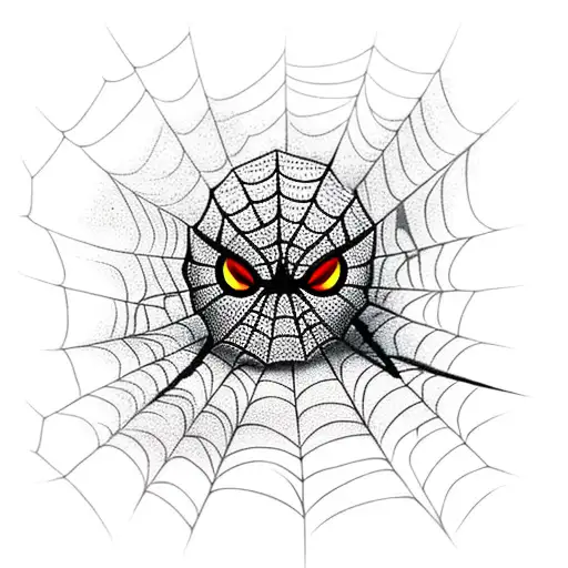 Spider Web With Eyes In It
