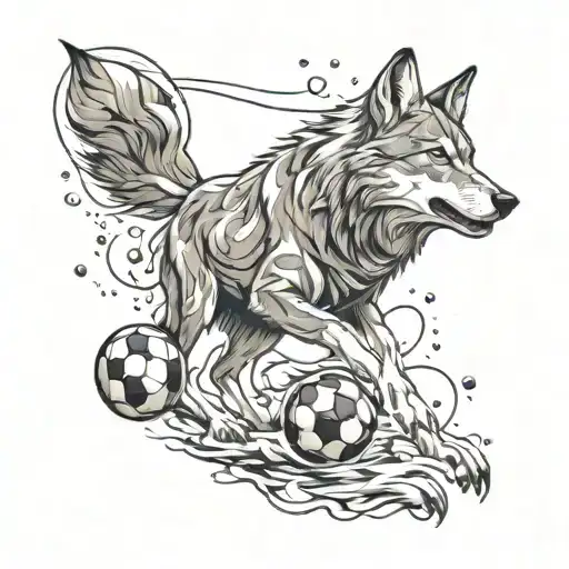Howling Wolf With Soccer Ball Transforming