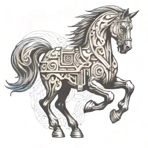 Trojan Horse Diamond Stone Worker's Hands Shaping