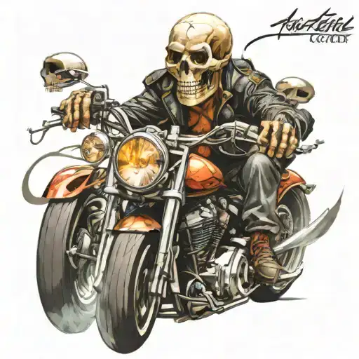 Skull On Speed Motorcycle