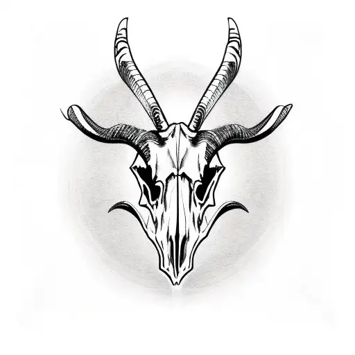 Goat Skull With Horns