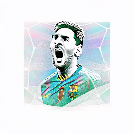 Lionel Messi With De World Soccer Cup