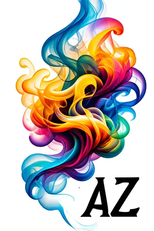 Smoke And Az Lettering