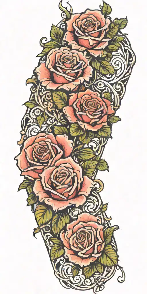 Roses And Vines Wrapped Around My Arm