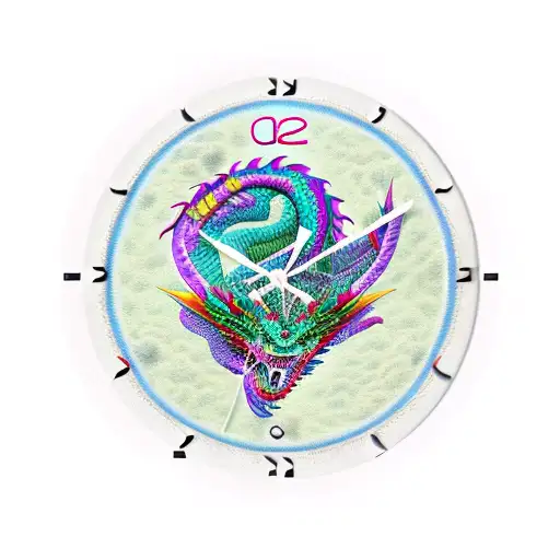 Dragon Clock Flowers