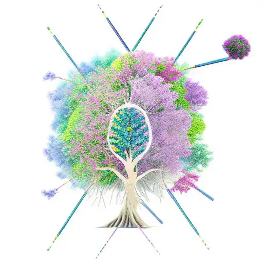 Dna Tree With Flowers