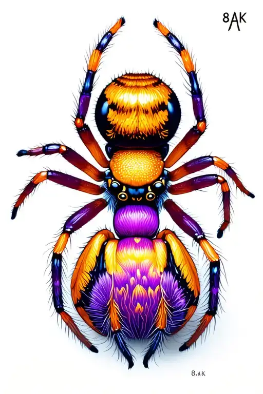 Thai Jumping Spider Purple And Gold