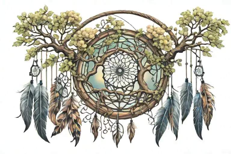 A Tree Of Life In A Dream Catcher