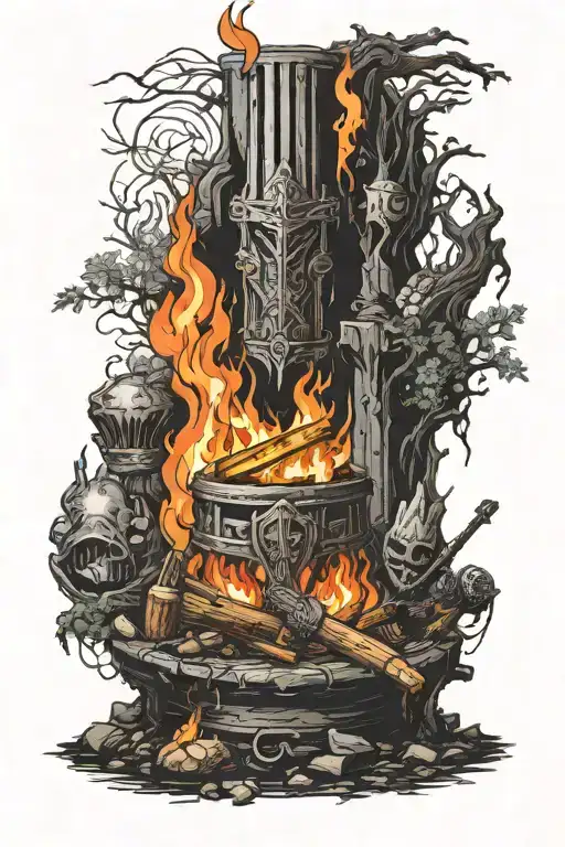 Dark Souls Bonfire With Other Video Game Influences