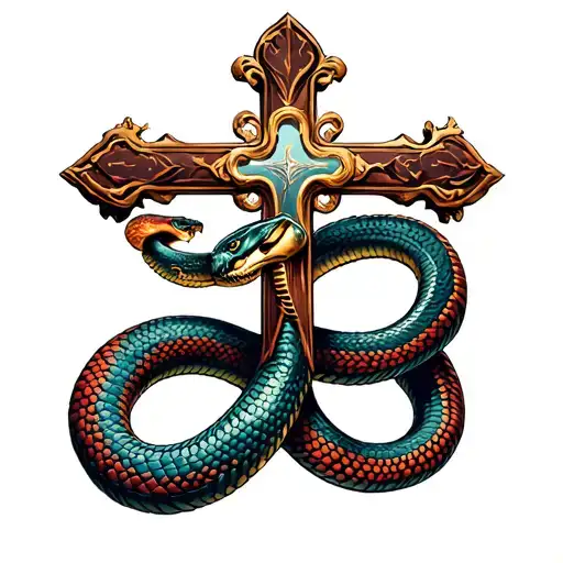 Christian Snake And Cross