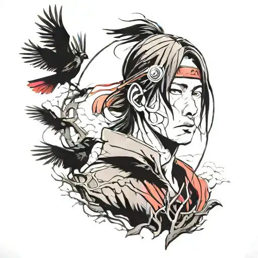 Itachi Uchiha With Crows