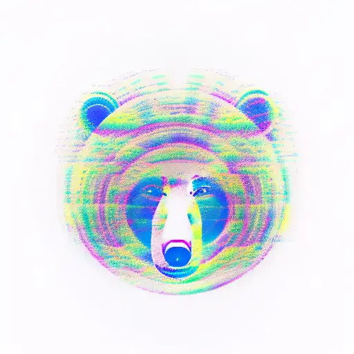 An Abstract Representation Of Radiohead's Iconic Bear Logo