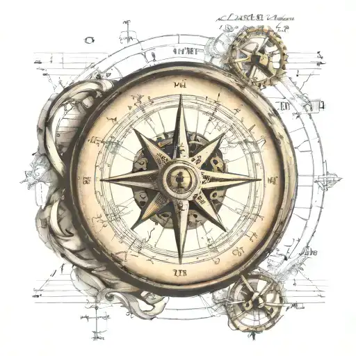 Vintage Compass Music Sheet Transforming