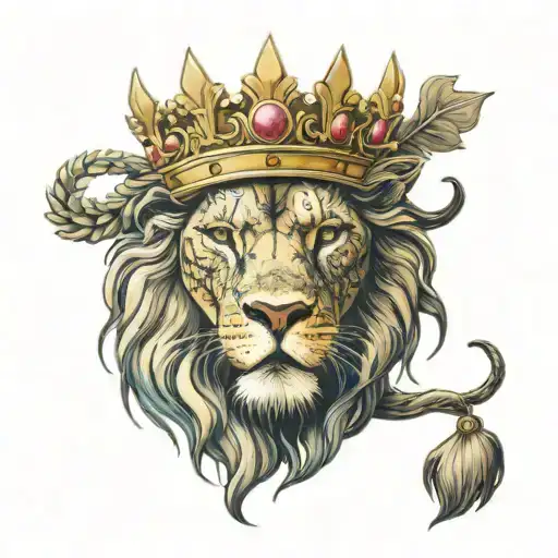Lion Wearing A Crown