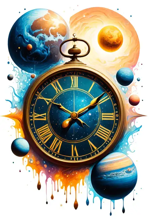 Virgo Sign Planets Dali Melting Clock