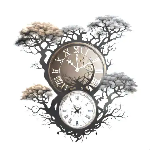 Clock Tree Silhouette