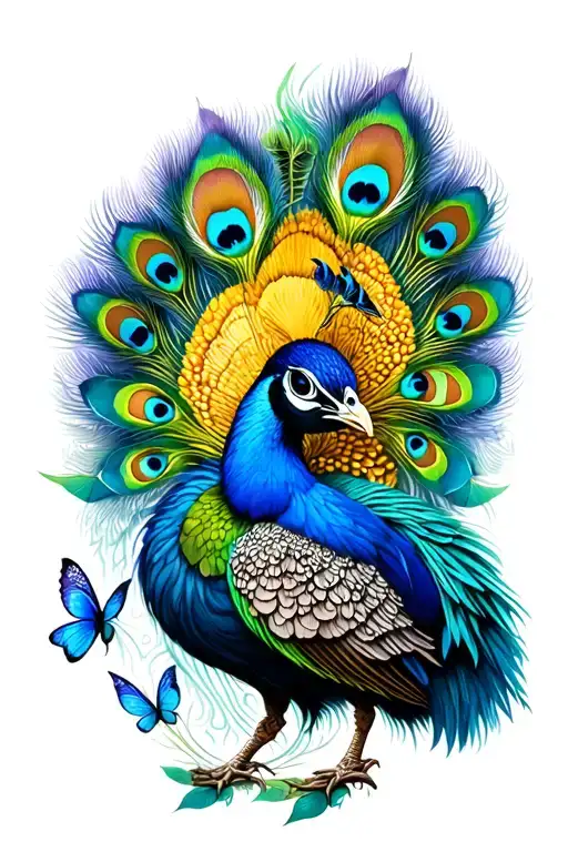 Peacock And Fairy Surrounded
