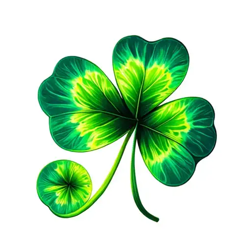 Four Leaf Clover With Tie Die