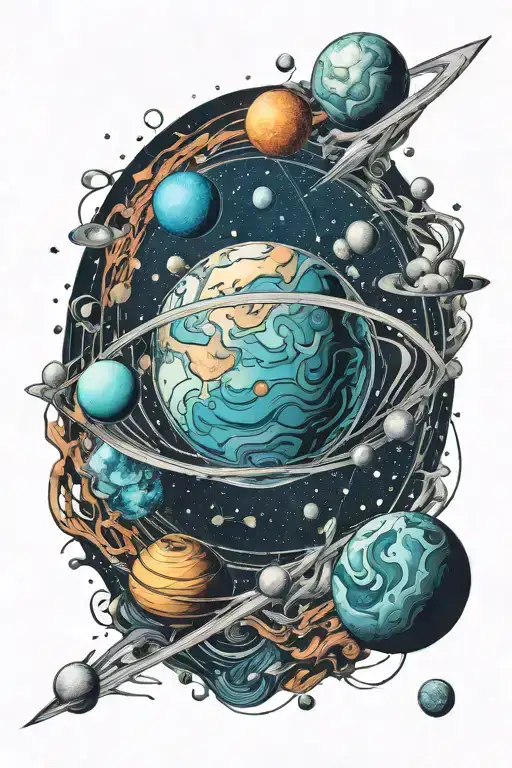 Sagittarius Universe Planets Orbiting